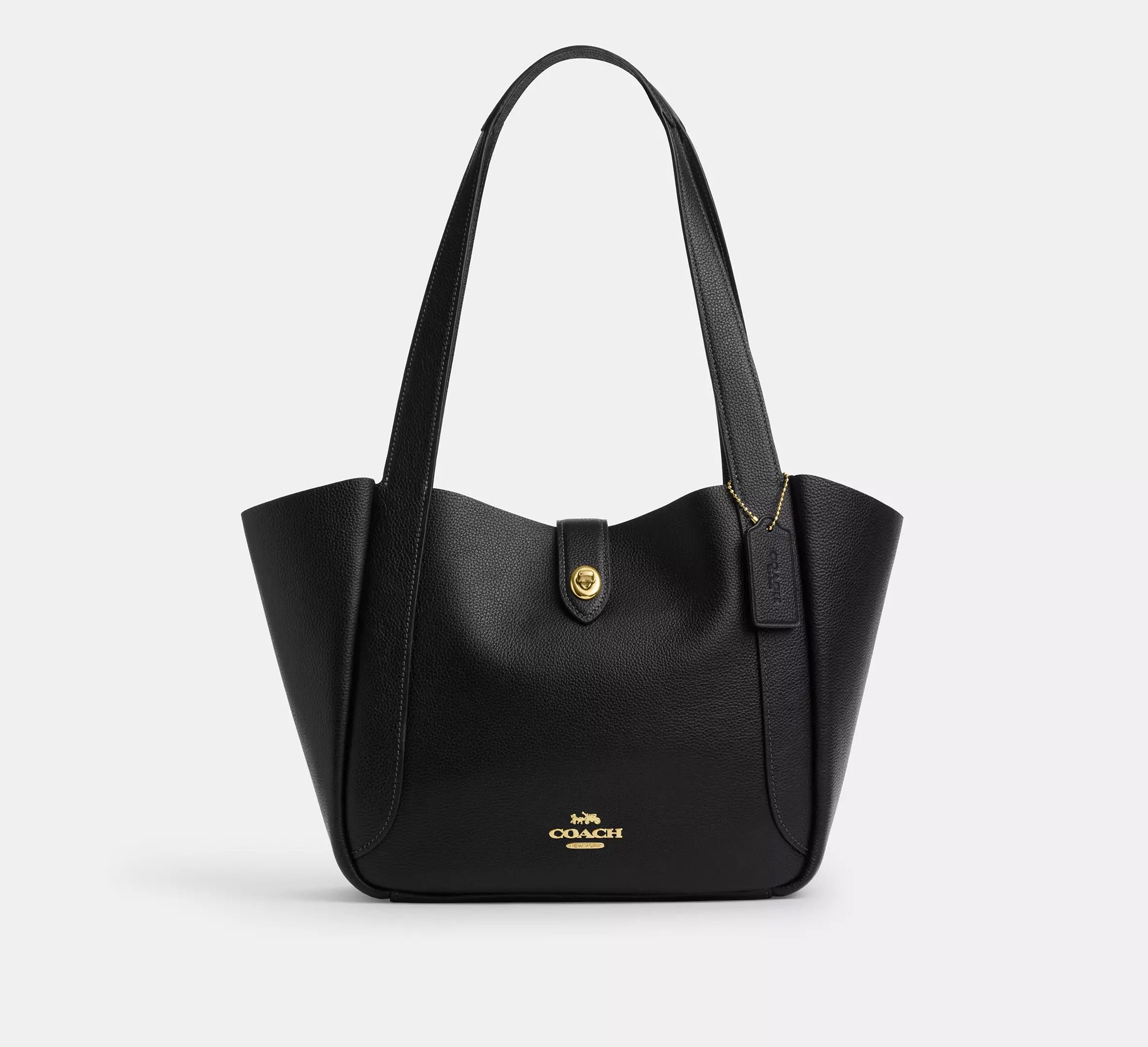 Hadley Turnlock Tote Bag Gold/Black