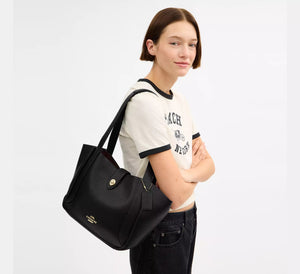 Hadley Turnlock Tote Bag Gold/Black