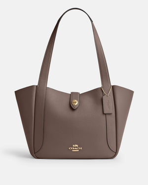 Hadley Turnlock Tote Bag Gold/Dark Stone
