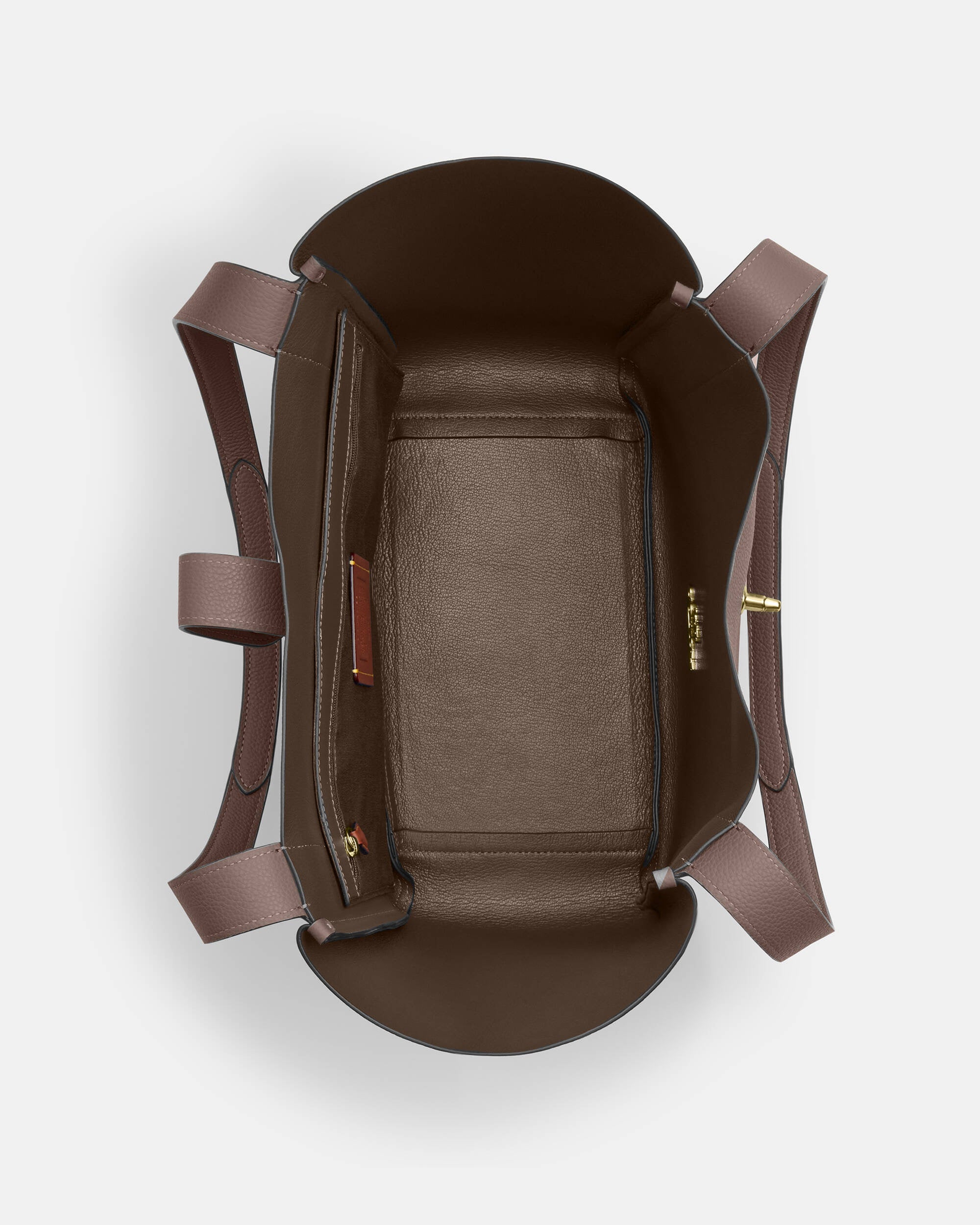 Hadley Turnlock Tote Bag Gold/Dark Stone