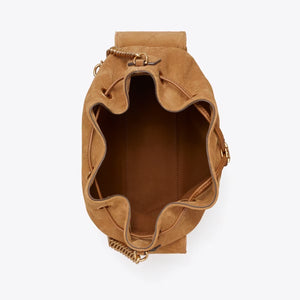 CHARLIE QUILTED DRAWSTRING SHOULDER BAG TOFFEE
