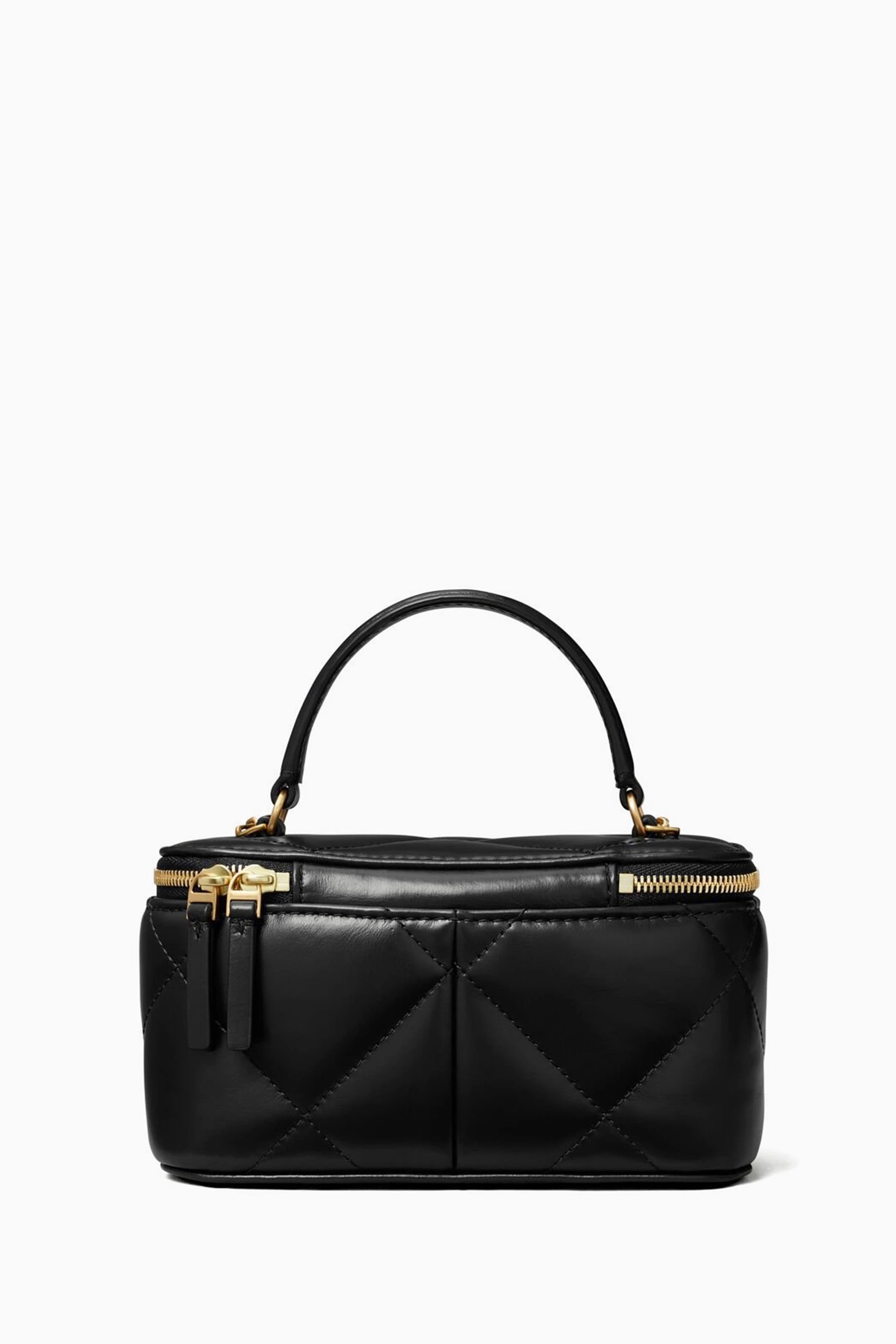 Kira Charm Vanity Case in Quilted Leather