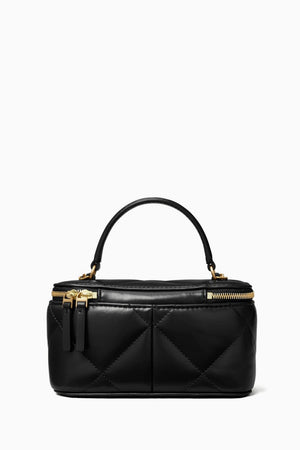 Kira Charm Vanity Case in Quilted Leather