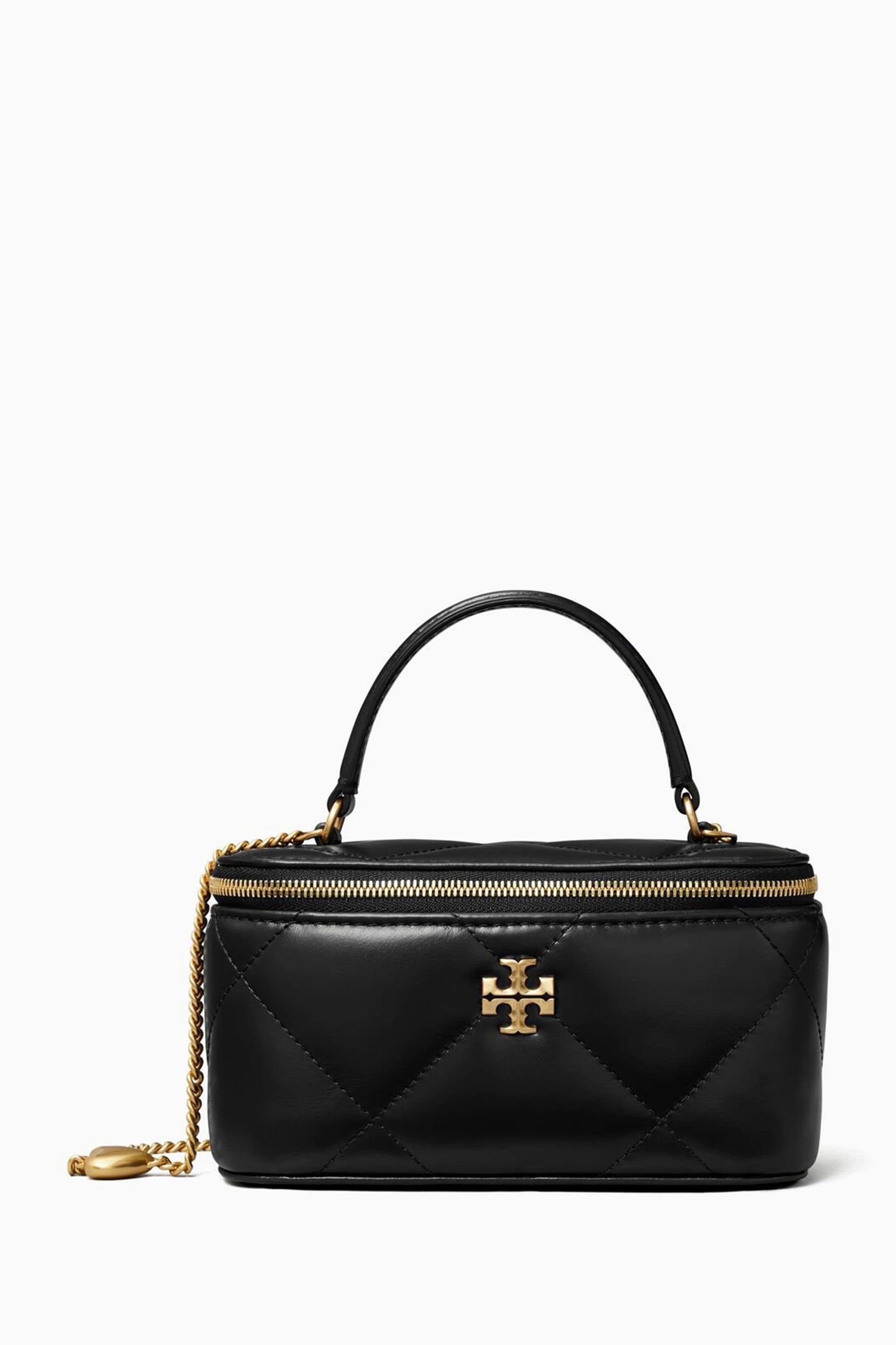 Kira Charm Vanity Case in Quilted Leather