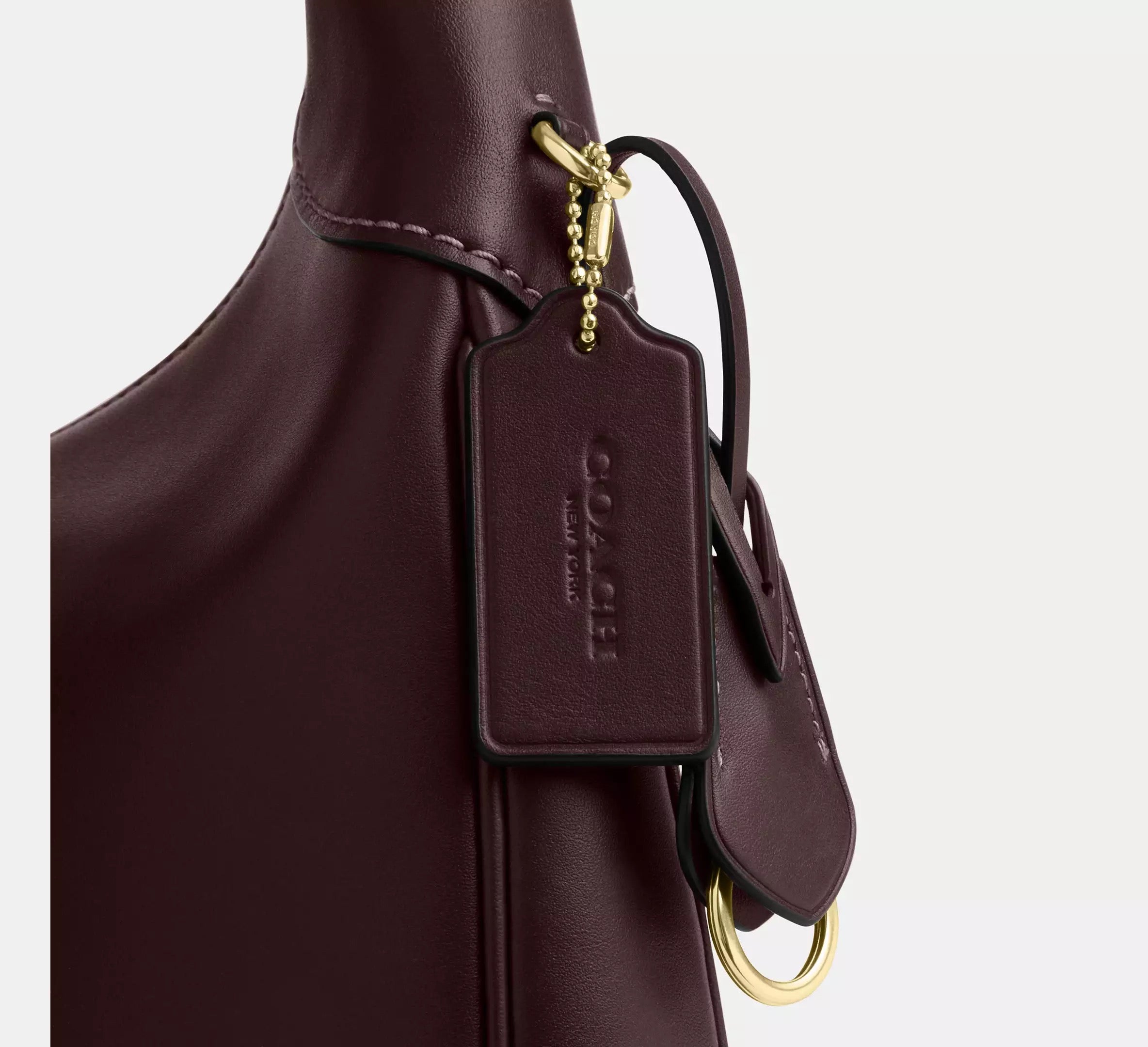 Ella Shoulder Bag smooth leather/Gold/Espresso