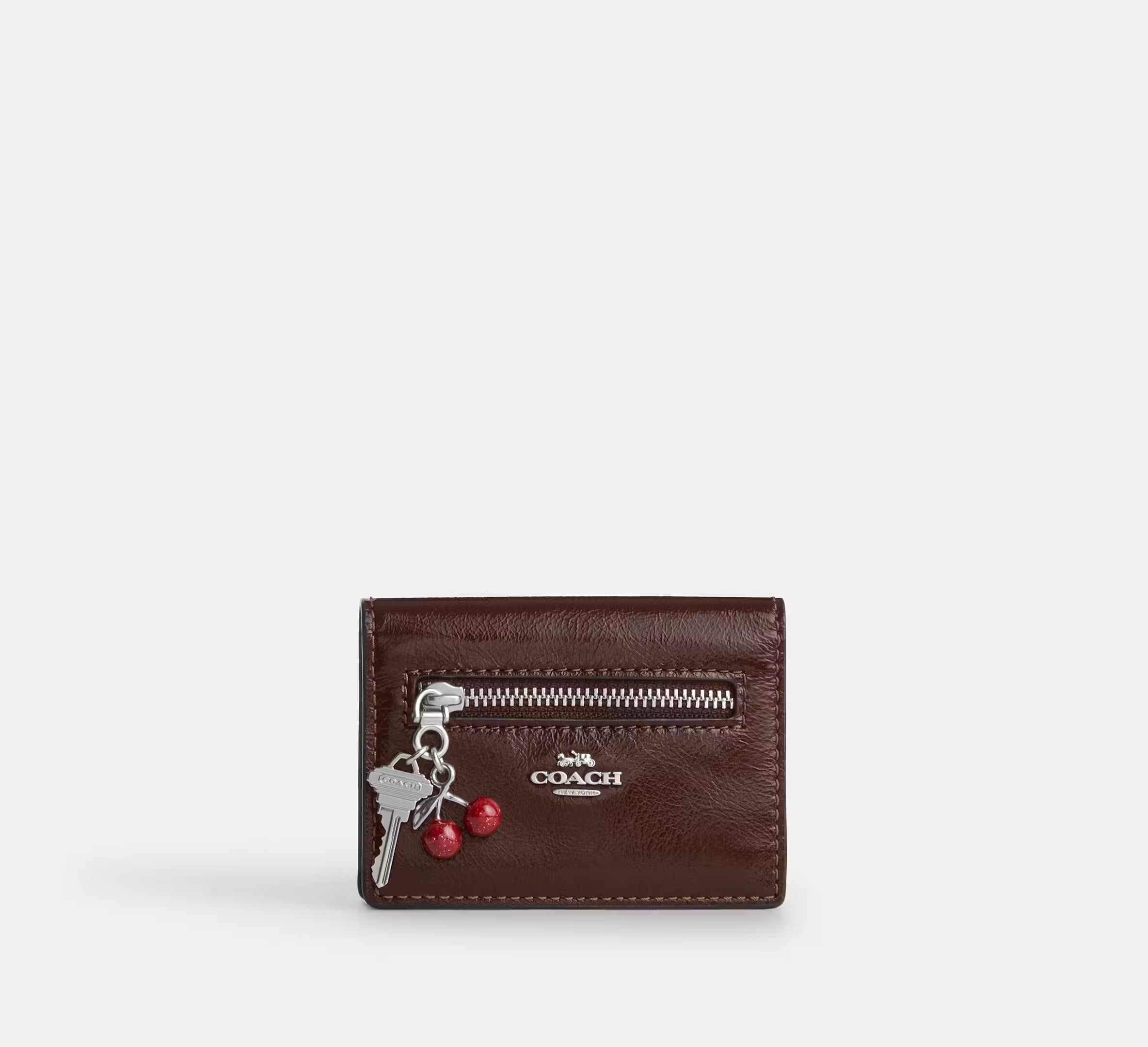 Card Case With Charms Silver/Maple