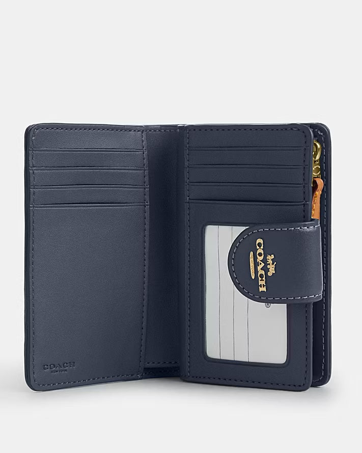 Medium Corner Zip Wallet In Signature Denim