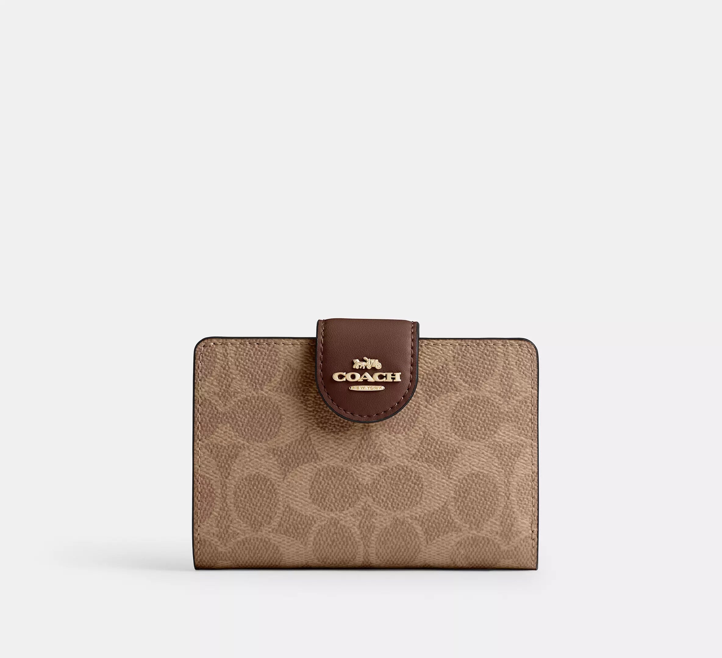 Medium signature canvas corner zip wallet