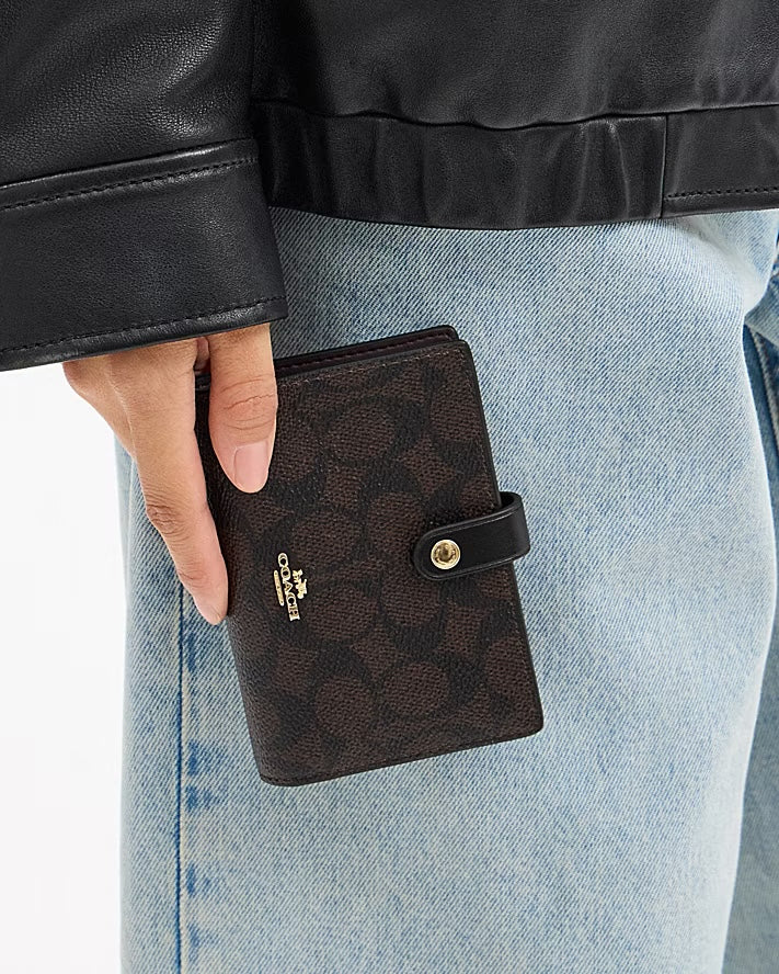2-IN-1 WALLET IN BLOCKED SIGNATURE CANVAS