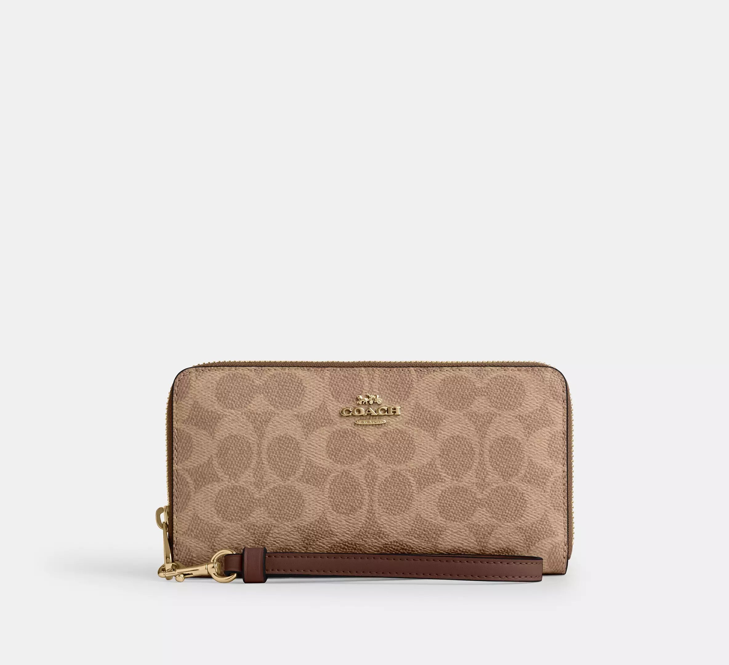 Long Zip Around Wallet In Signature Canvas