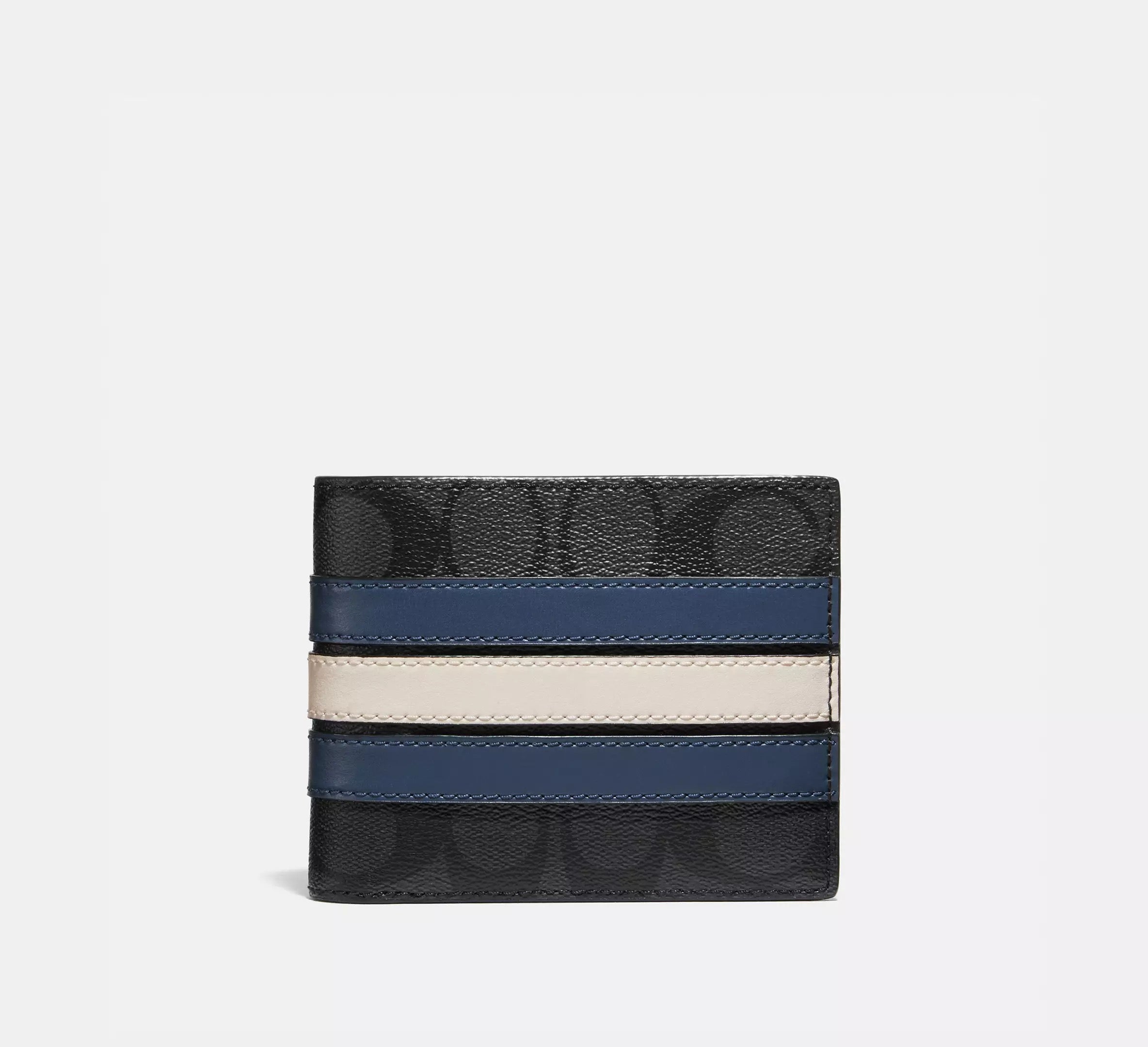 3-in-1 Wallet Set in Signature Canvas with Varsity Stripe