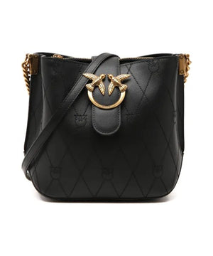 Leather bucket bag LOVE BUCKET WAVE LOGO