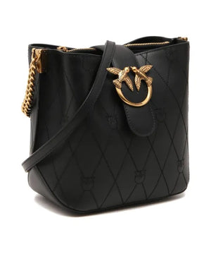 Leather bucket bag LOVE BUCKET WAVE LOGO