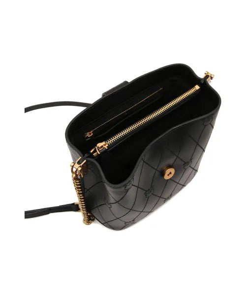 Leather bucket bag LOVE BUCKET WAVE LOGO