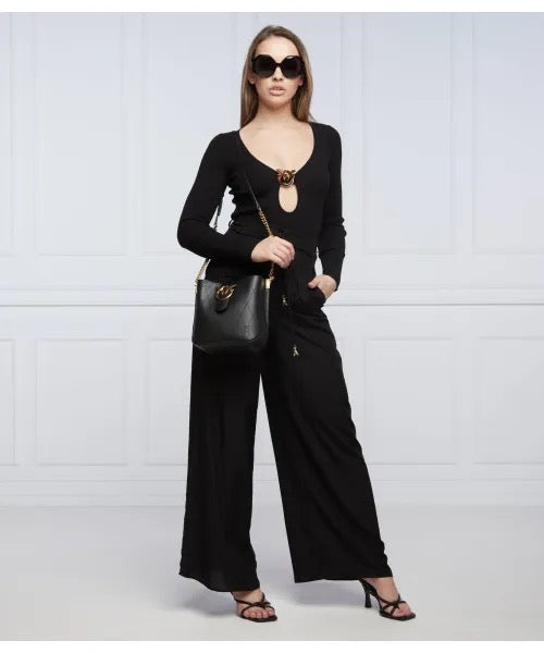 Leather bucket bag LOVE BUCKET WAVE LOGO