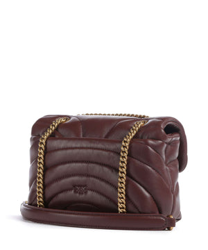 Love Puff Mini Shoulder bag sheepskin leather burgundy wine