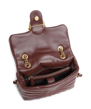 Love Puff Mini Shoulder bag sheepskin leather burgundy wine