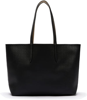 Anna Reversible Tote with Pouch | Black and Beige