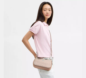 Teri Shoulder Bag In Signature Canvas /Silver/Sand/Taupe