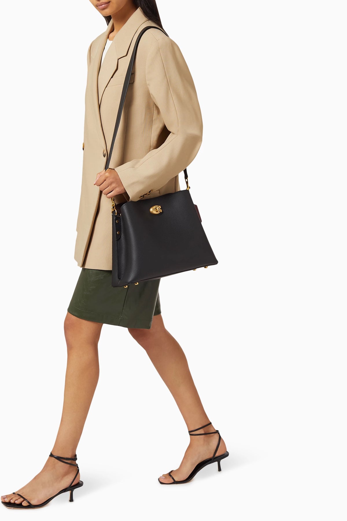 Willow Shoulder Bag in Pebble Leather