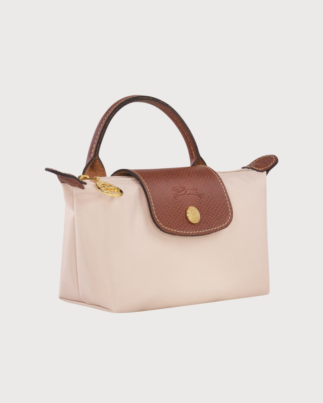 Le Pliage Original Pouch With Handle Beige
