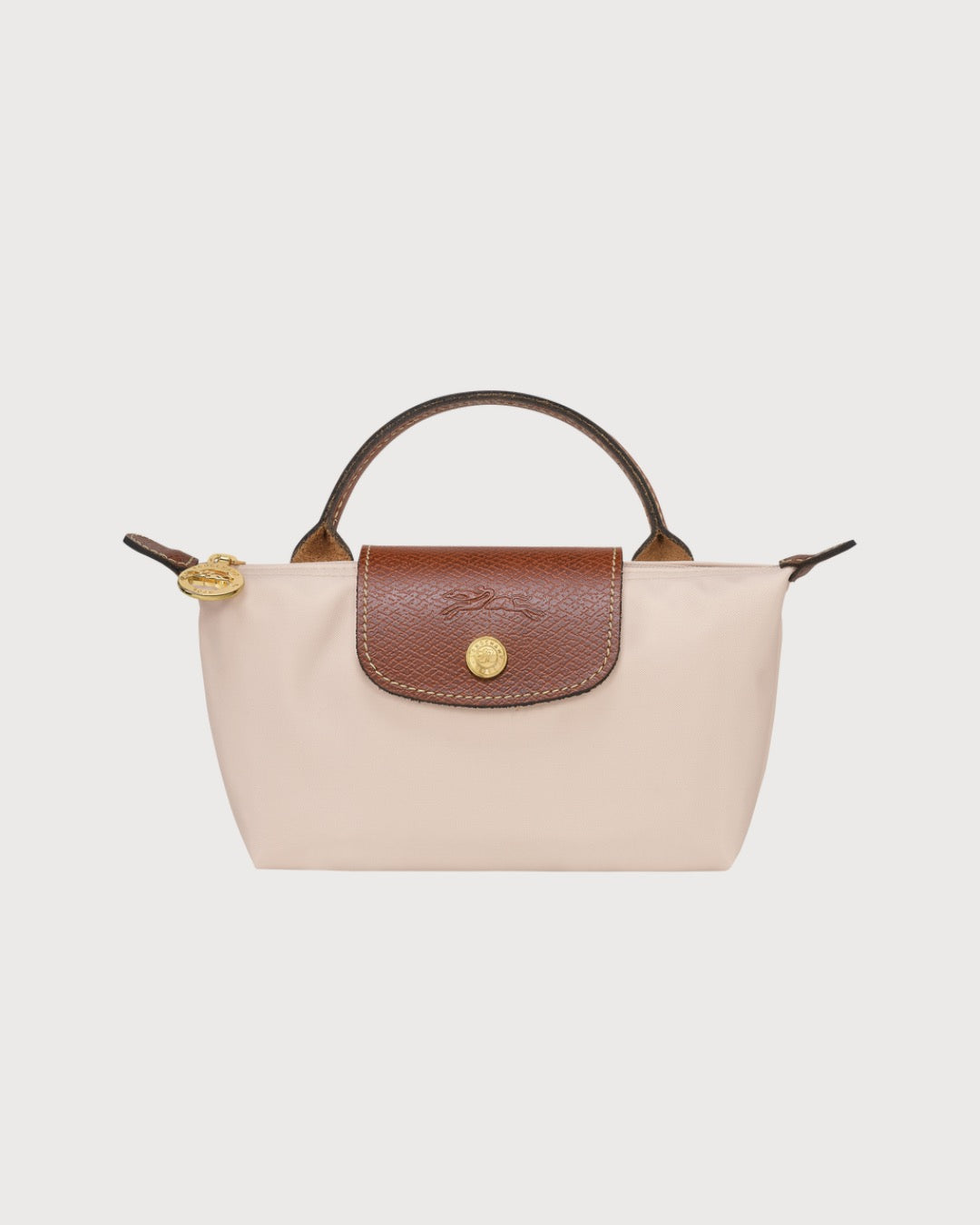 Le Pliage Original Pouch With Handle Beige