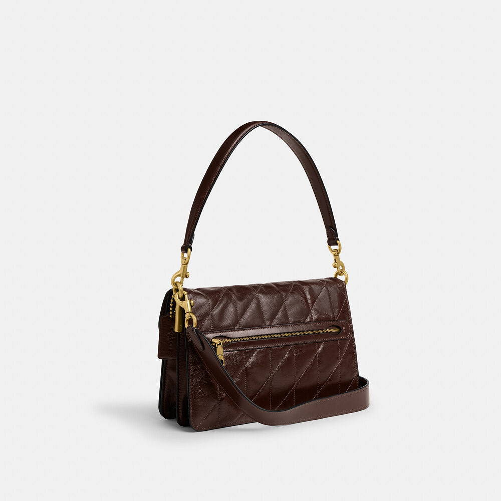Chain Tabby Shoulder Bag With Quilting Brass/Maple