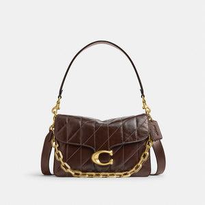 Chain Tabby Shoulder Bag With Quilting Brass/Maple