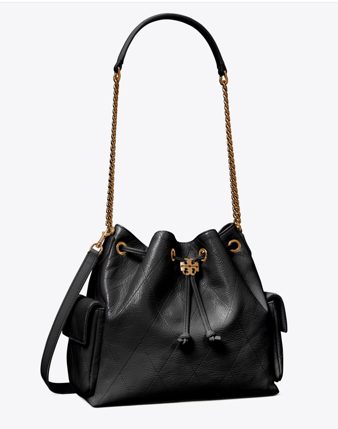 CHARLIE QUILTED DRAWSTRING SHOULDER BAG
