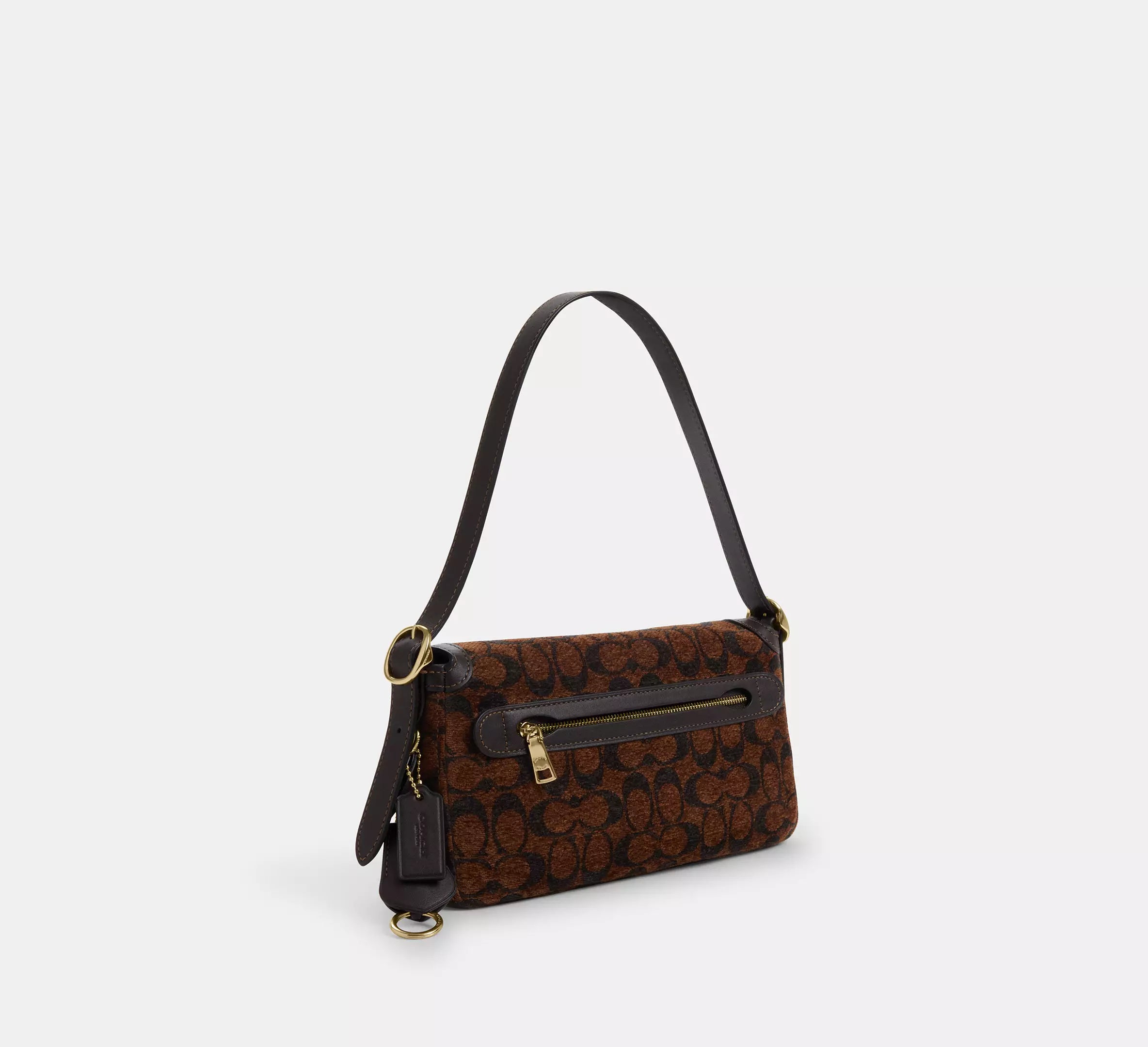 Etta Small Flap Shoulder Bag In Signature Chenille