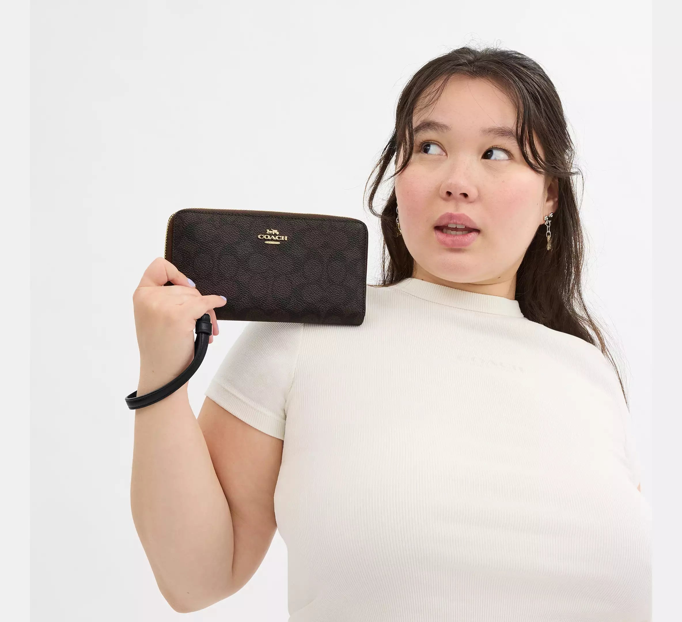 Long Zip Around Wallet in signature canvas – Original – Immediate Delivery Egypt