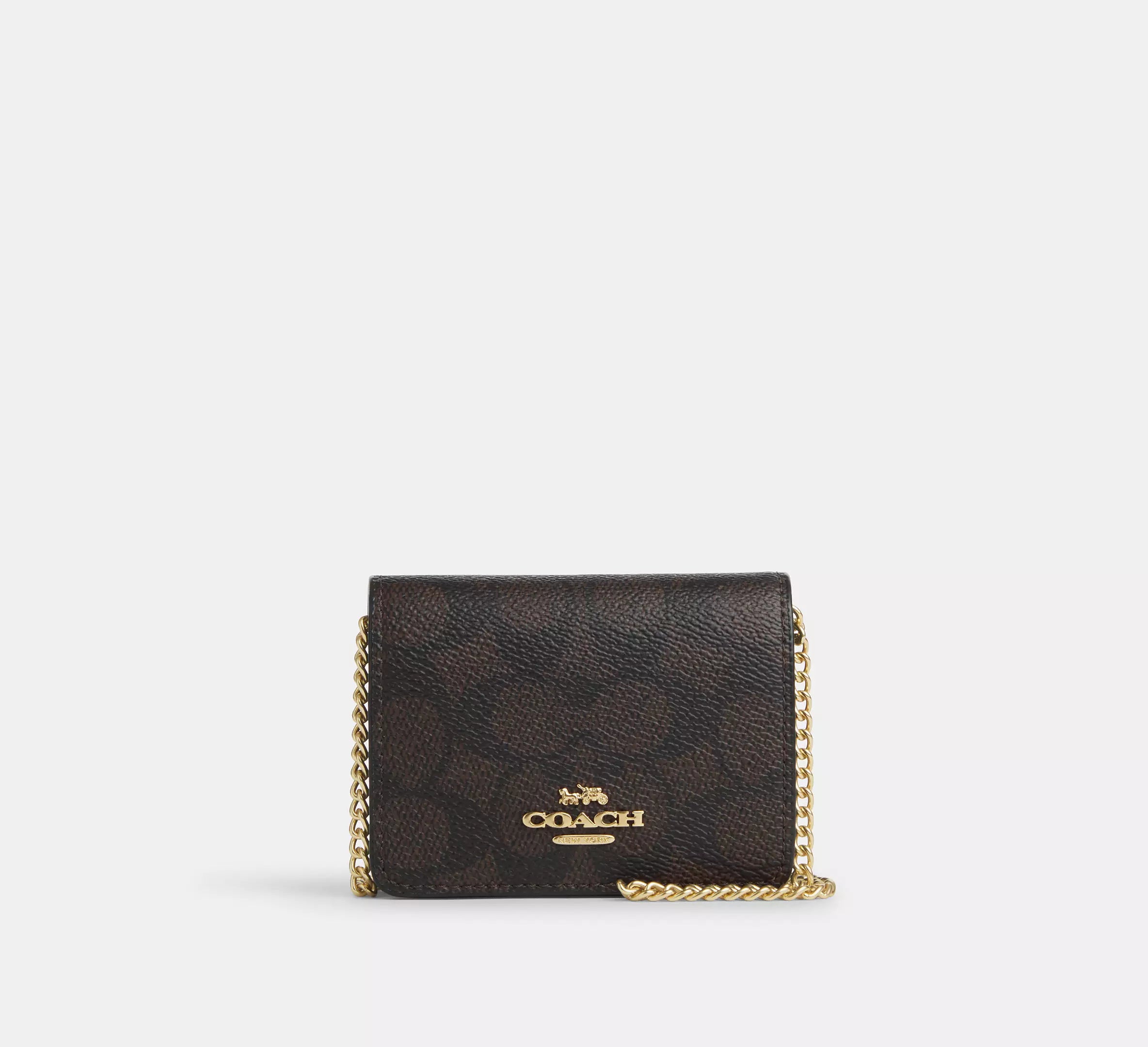 Coach Mini Wallet On A Chain In Signature Canvas – Original – Immediate Delivery Egypt