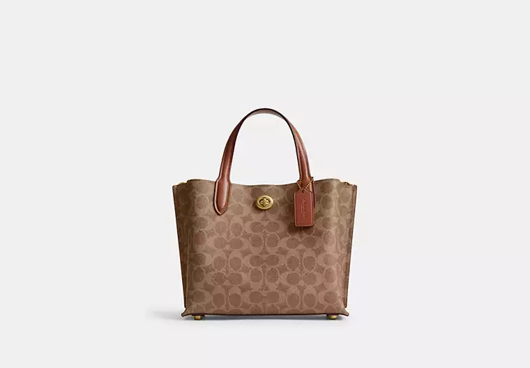 WILLOW TOTE BAG 18 IN SIGNATURE CANVAS