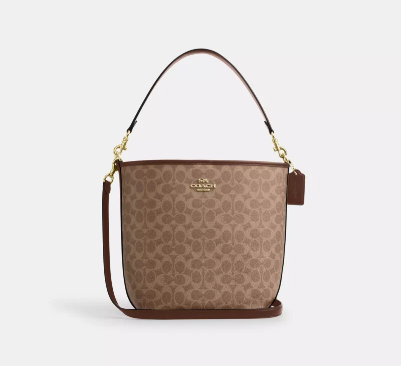 City Large Bucket Bag In Signature Canvas