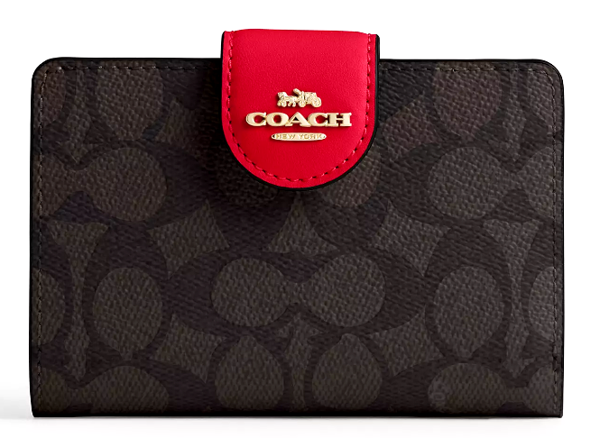 Medium Corner Zip Wallet In Signature Canvas