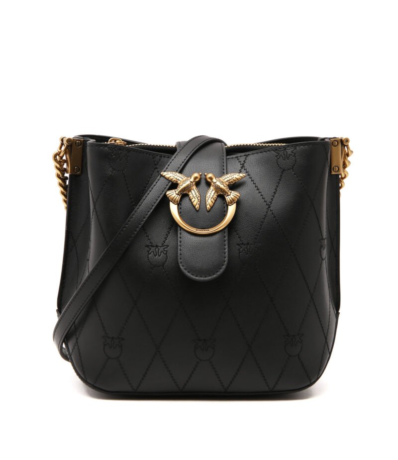 Leather bucket bag LOVE BUCKET WAVE LOGO CL